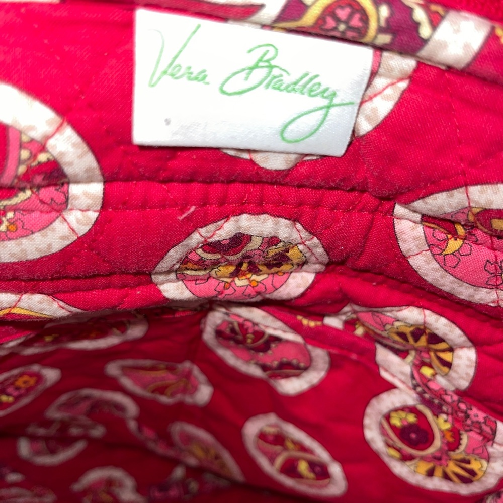 Vera Bradley Red and Pink Patterned Backpack - Picture 9 of 13